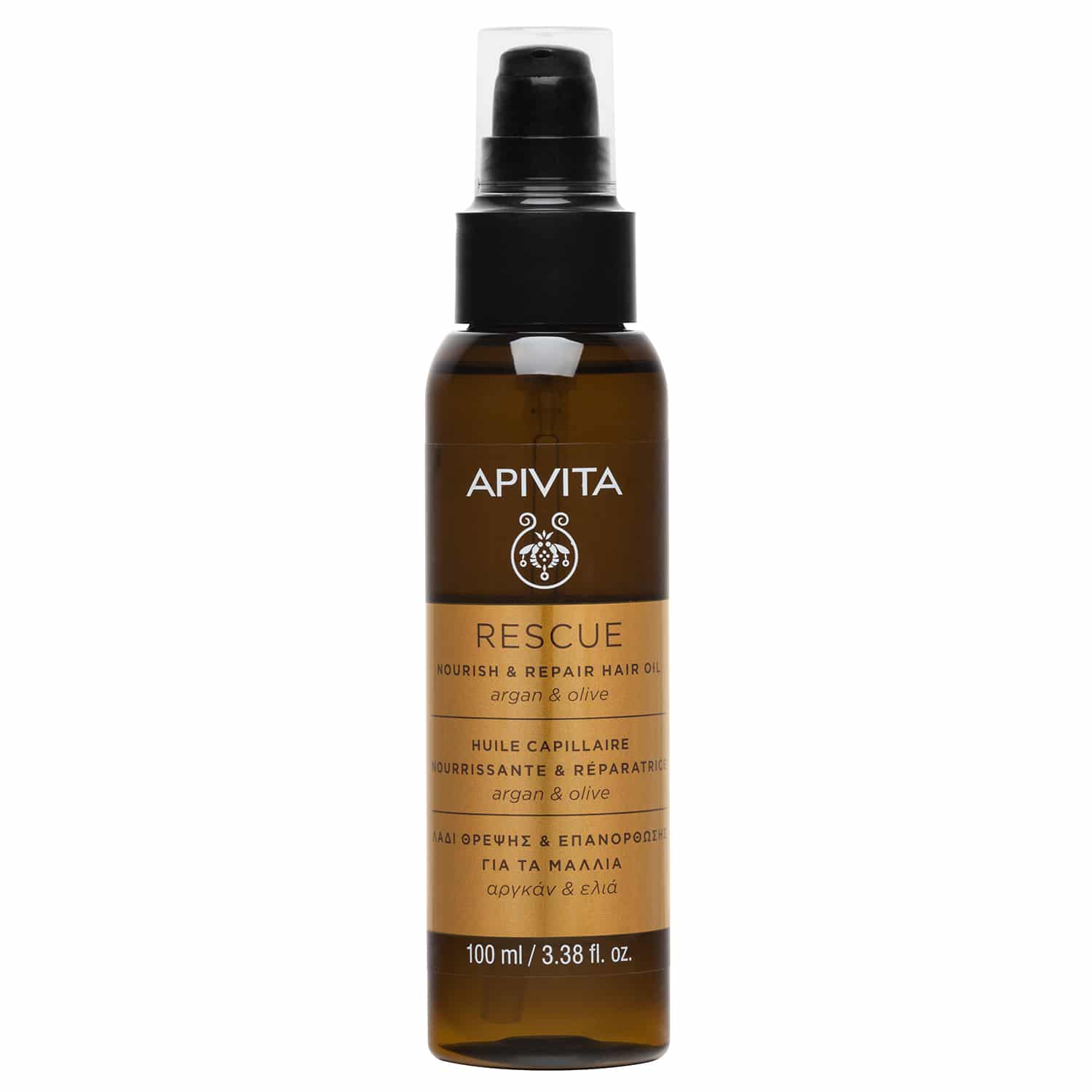 Aceite Capilar Nutritivo Y Reparador Argan Y Oliva Apivita 100Ml