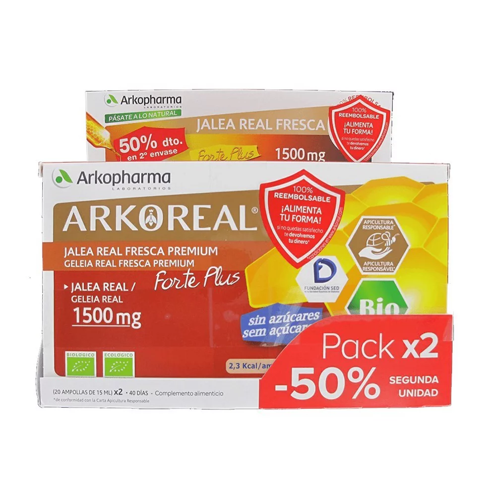 Arkoreal Jalea Real 1500Mg Pack 2 Sin Azucares