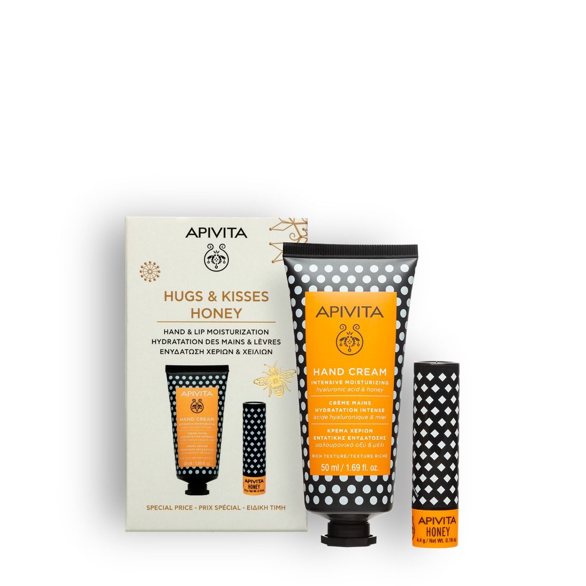 Apivita Hugs & Kisses Honey Hidratacion De Manos Y Labios