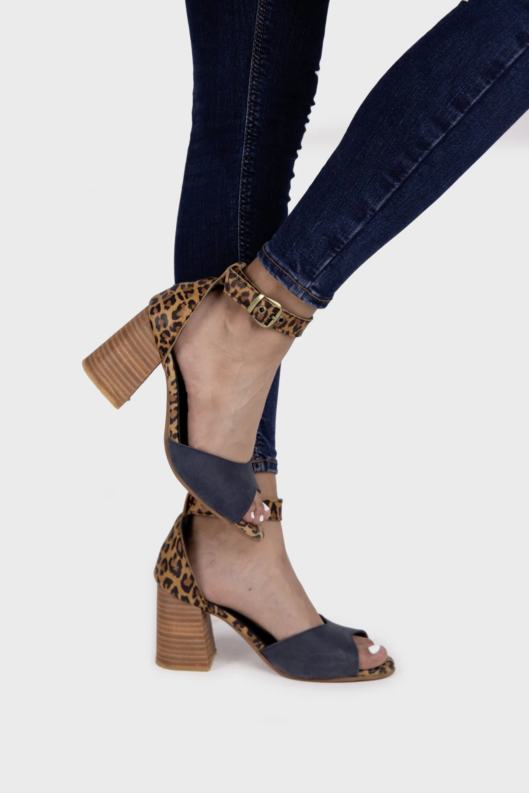 Flexipiel Sandalia Cuero Negro/Animal Print 52998  T/39
