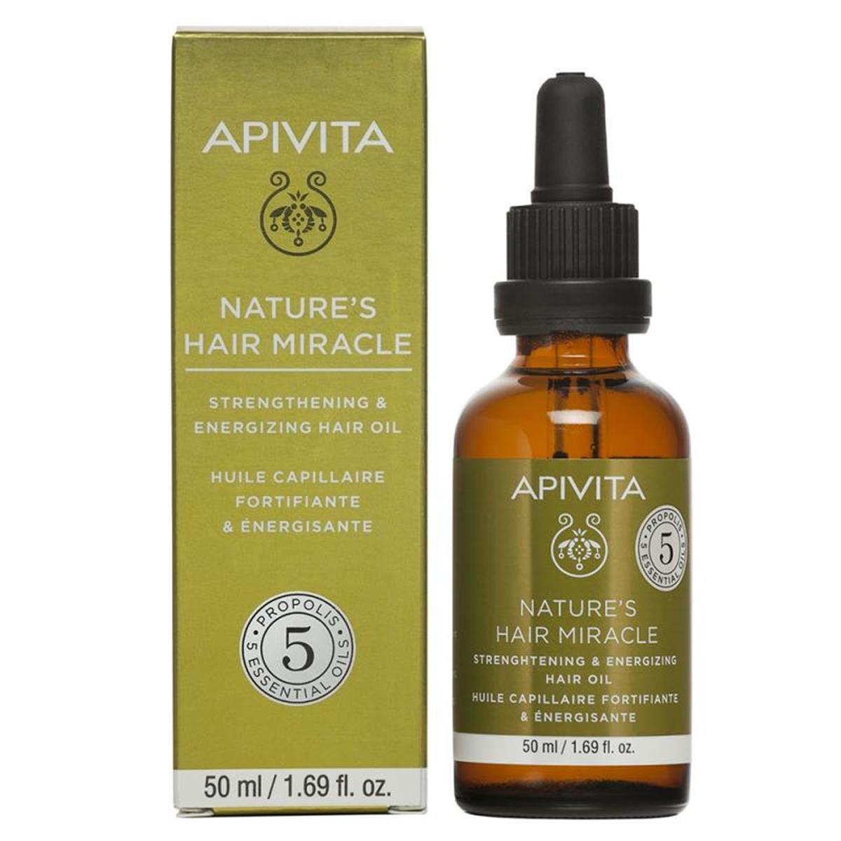 Aceite Fortificante Y Energizante Para El Cabello Propolis Y 5 Aceites Apivita 50Ml