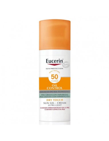 Eucerin Sun Protection 50+ Gel Creme Rostro Oil Control 1 Envase 50 ml