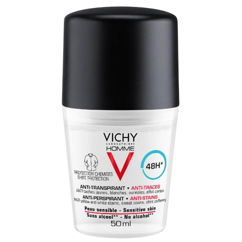 Vichy Homme Antitranspirante Antimanchas Hombre 1 Roll On 50 ml