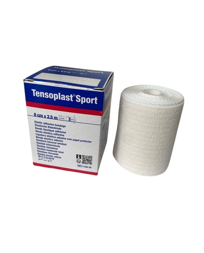 VENDA ELASTICA ADHESIVA TENSOPLAST SPORT 1 UNIDAD 2,5 M X 8 CM
