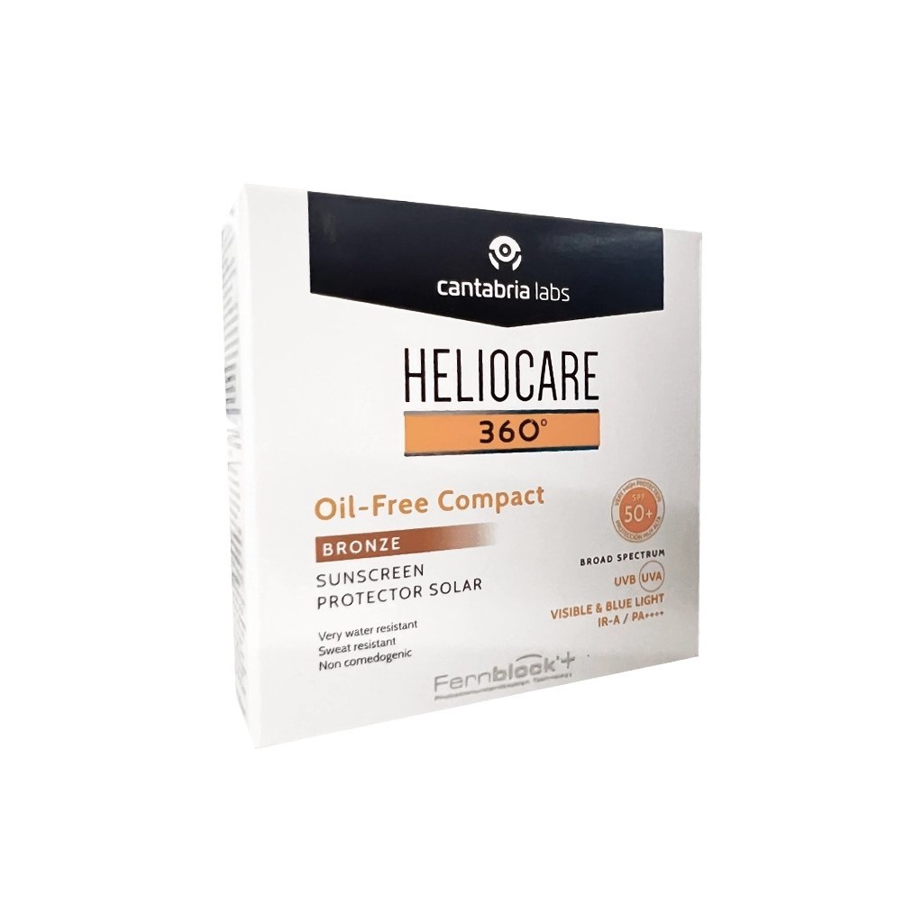 Heliocare 360º Spf 50+ Oil-Free Compact Protector Solar 1 Envase 10 g Color Bronze
