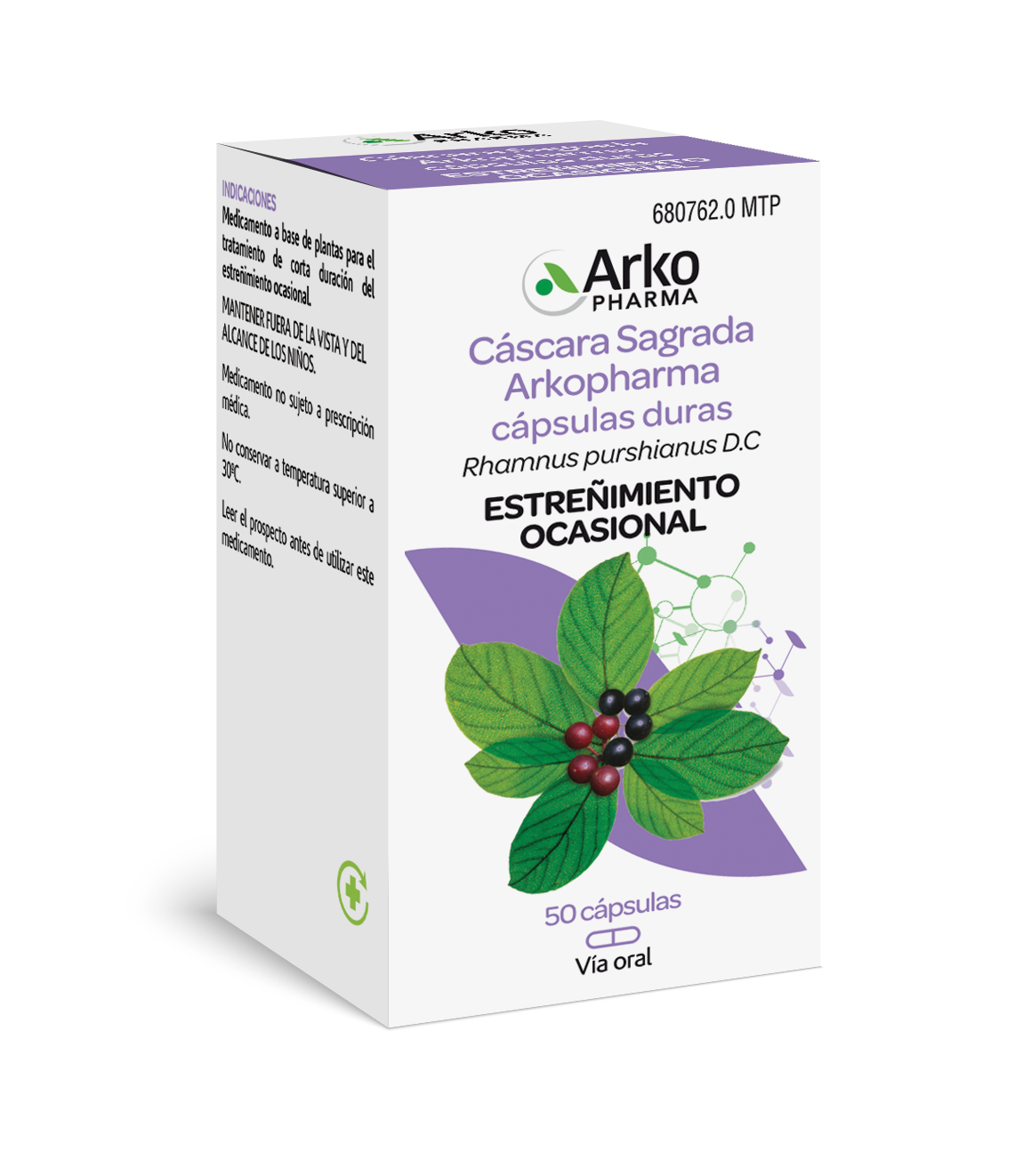 Cascara Sagrada Arkopharma 250 mg 50 Capsulas