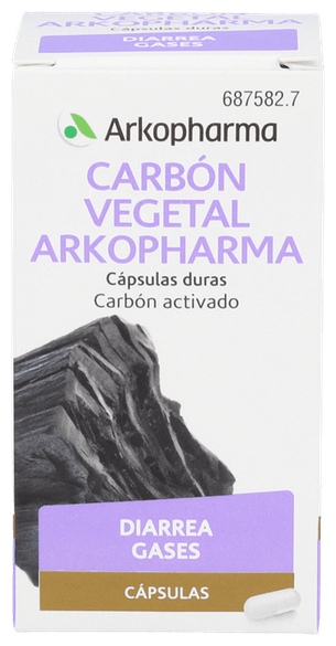 Carbon Vegetal Arkopharma 225 mg 50 Capsulas
