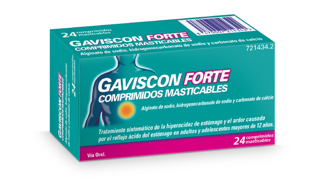GAVISCON FORTE 24 COMPRIMIDOS MASTICABLES